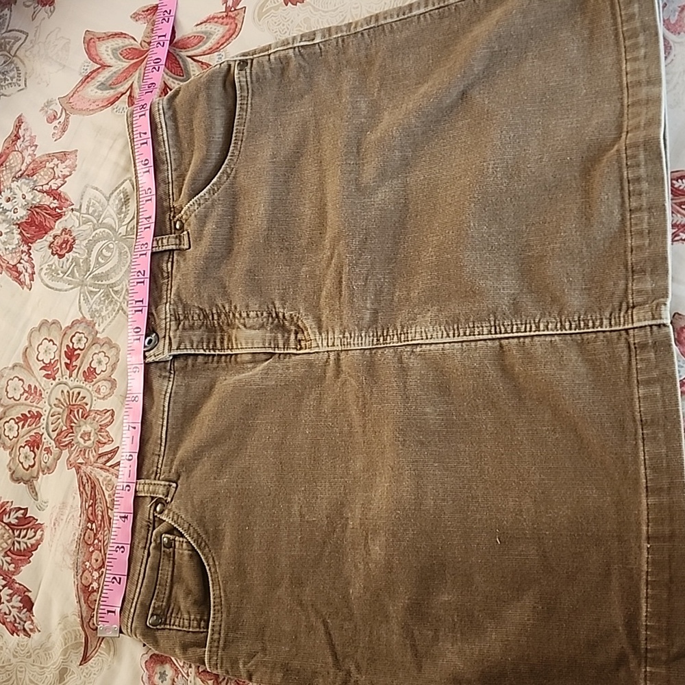 Gap Corduroy Skirt Womans 14 Brown,  with 4 Pockets Jean Style Skirt - Picture 7 of 9